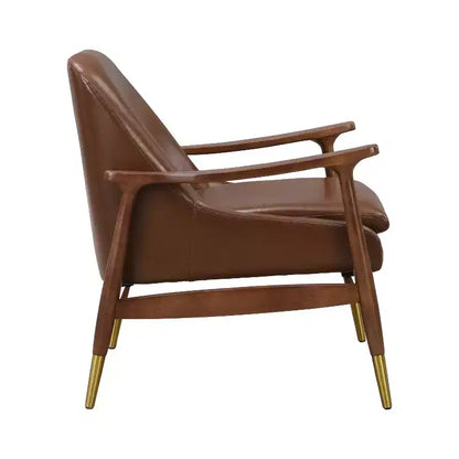 Christopher Knight Home Fauteuil d'appoint moderne Freja en similicuir et bois