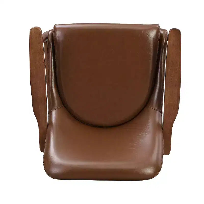 Christopher Knight Home Fauteuil d'appoint moderne Freja en similicuir et bois