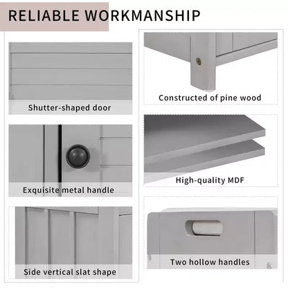 Banc de chambre AndMakers de 43,5 po avec 3 portes