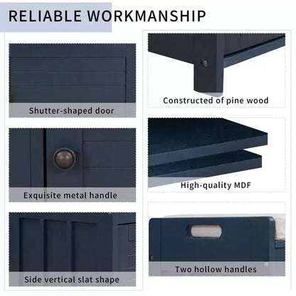 Banc de chambre AndMakers de 43,5 po avec 3 portes