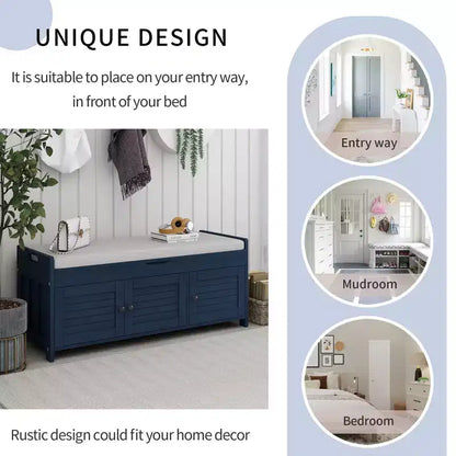 Banc de chambre AndMakers de 43,5 po avec 3 portes