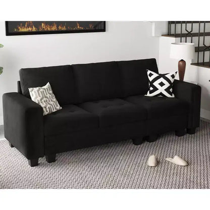 Belffin Modular Velvet Tufted Sofa Couch 3 Seater for Living Room