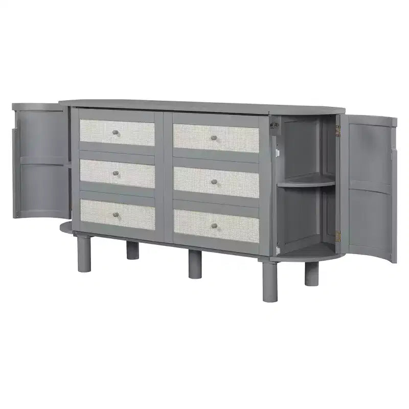 Lit Escamotable Whisen Full avec Rangement Caché et Design Tressé Moderne