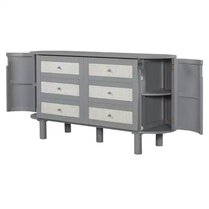 Lit Escamotable Whisen Full avec Rangement Caché et Design Tressé Moderne