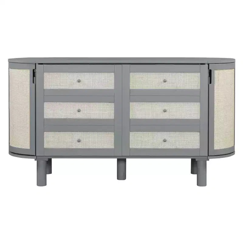 Lit Escamotable Whisen Full avec Rangement Caché et Design Tressé Moderne