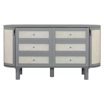Lit Escamotable Whisen Full avec Rangement Caché et Design Tressé Moderne