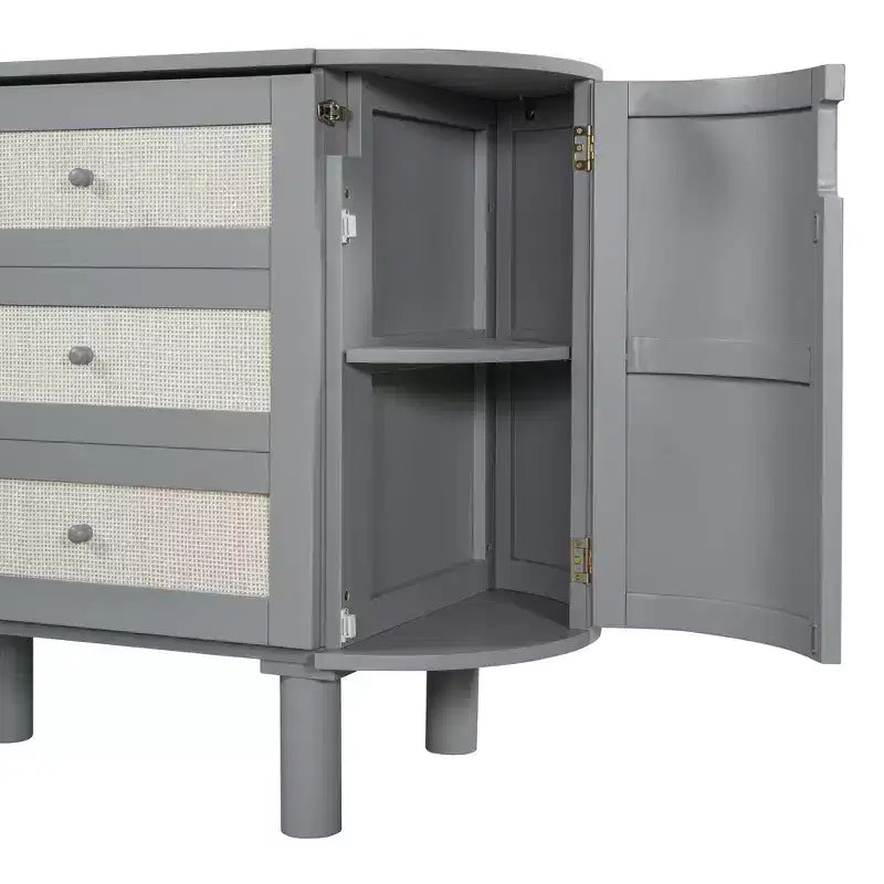 Lit Escamotable Whisen Full avec Rangement Caché et Design Tressé Moderne