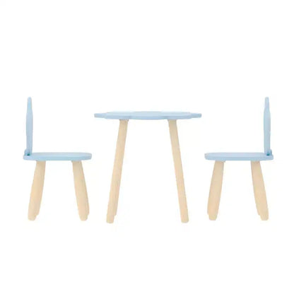 Ensemble table et chaises 3 pièces nuage en bois pour enfants Buzz & Bloom