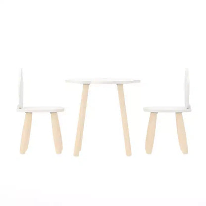 Ensemble table et chaises 3 pièces nuage en bois pour enfants Buzz & Bloom