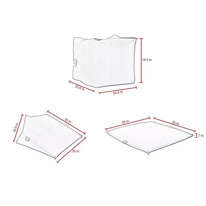 Chaise/Pouf/Coussin de sol 3-en-1 Loungie