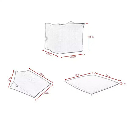 Chaise/Pouf/Coussin de sol 3-en-1 Loungie