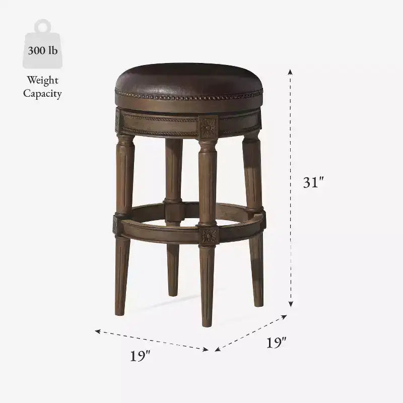 Tabourets de bar pivotants sans dossier Maven Lane 31 Pullman avec similicuir
