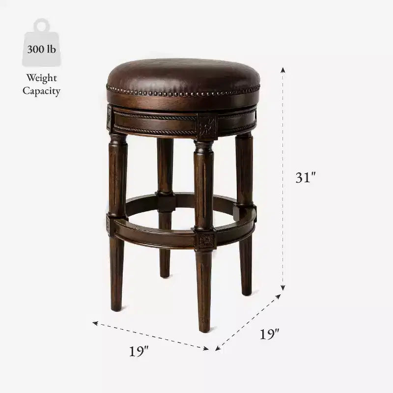 Tabourets de bar pivotants sans dossier Maven Lane 31 Pullman avec similicuir