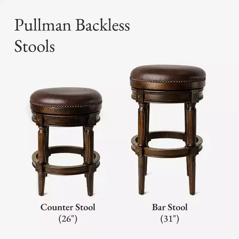 Tabourets de bar pivotants sans dossier Maven Lane 31 Pullman avec similicuir