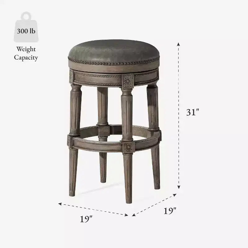 Tabourets de bar pivotants sans dossier Maven Lane 31 Pullman avec similicuir