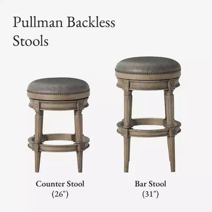 Tabourets de bar pivotants sans dossier Maven Lane 31 Pullman avec similicuir
