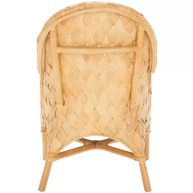 Chaise de salle à manger tressée Chorus avec coussin - SEA7039 - Naturel/Blanc - Safavieh