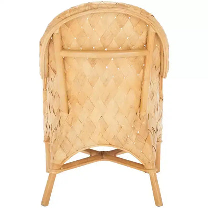 Chaise de salle à manger tressée Chorus avec coussin - SEA7039 - Naturel/Blanc - Safavieh