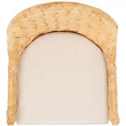 Chaise de salle à manger tressée Chorus avec coussin - SEA7039 - Naturel/Blanc - Safavieh