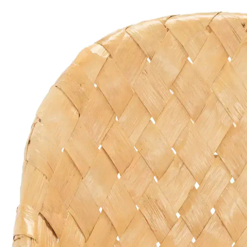 Chaise de salle à manger tressée Chorus avec coussin - SEA7039 - Naturel/Blanc - Safavieh