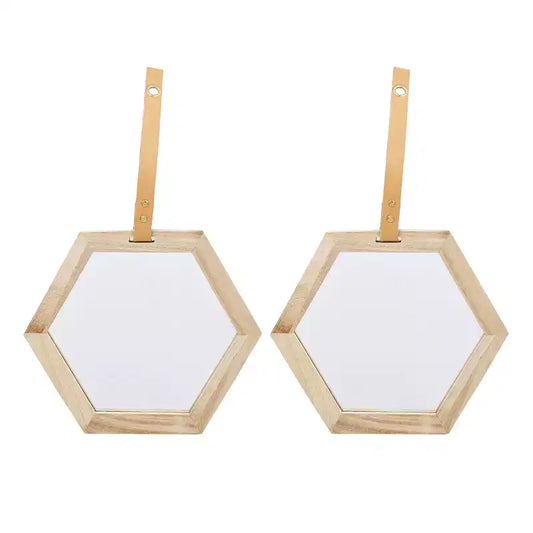 11 x 10 Inch Harlan Hexagon Wall Mirror Set of 2