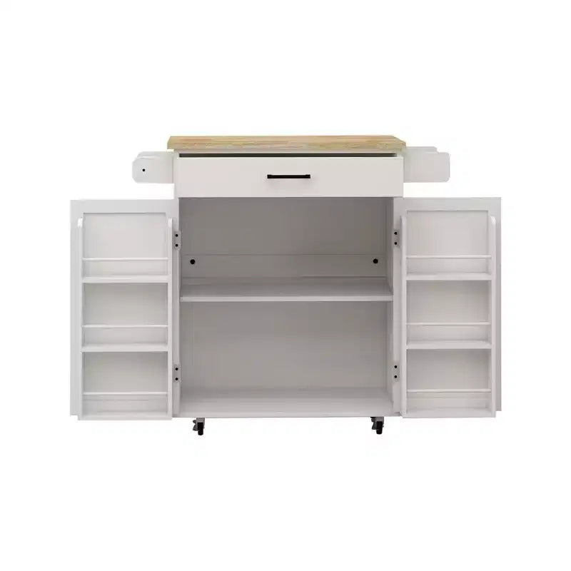 Dessertes de cuisine roulantes avec plan de travail, porte-épices, porte-serviettes et tiroir, chariots de rangement mobiles pour cuisine et salle à manger
