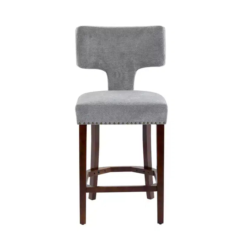 sumyeg Lot de 2 tabourets de comptoir de style Mid-Century avec dossier incurvé et assise rembourrée