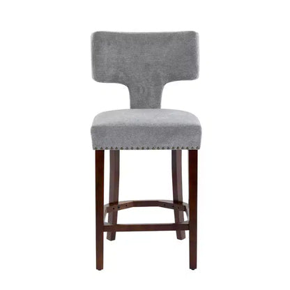 sumyeg Lot de 2 tabourets de comptoir de style Mid-Century avec dossier incurvé et assise rembourrée