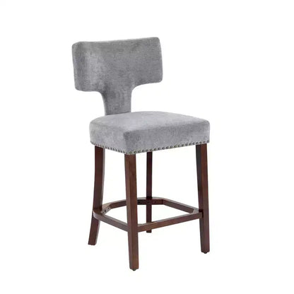 sumyeg Lot de 2 tabourets de comptoir de style Mid-Century avec dossier incurvé et assise rembourrée
