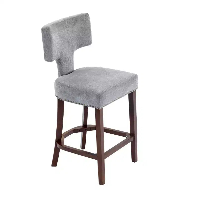 sumyeg Lot de 2 tabourets de comptoir de style Mid-Century avec dossier incurvé et assise rembourrée