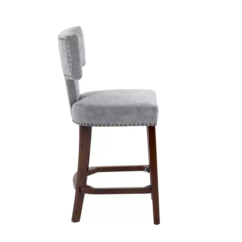 sumyeg Lot de 2 tabourets de comptoir de style Mid-Century avec dossier incurvé et assise rembourrée