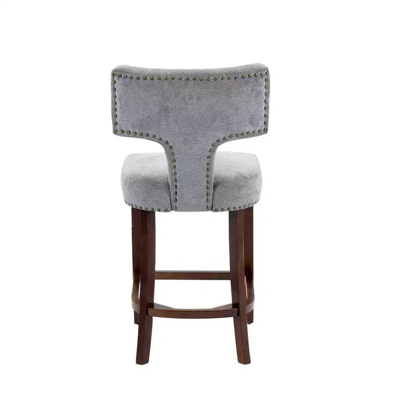 sumyeg Lot de 2 tabourets de comptoir de style Mid-Century avec dossier incurvé et assise rembourrée