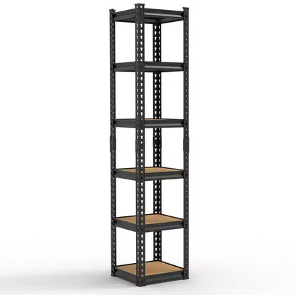 Étagère de rangement en acier Karl Home, 6 niveaux, espacement réglable