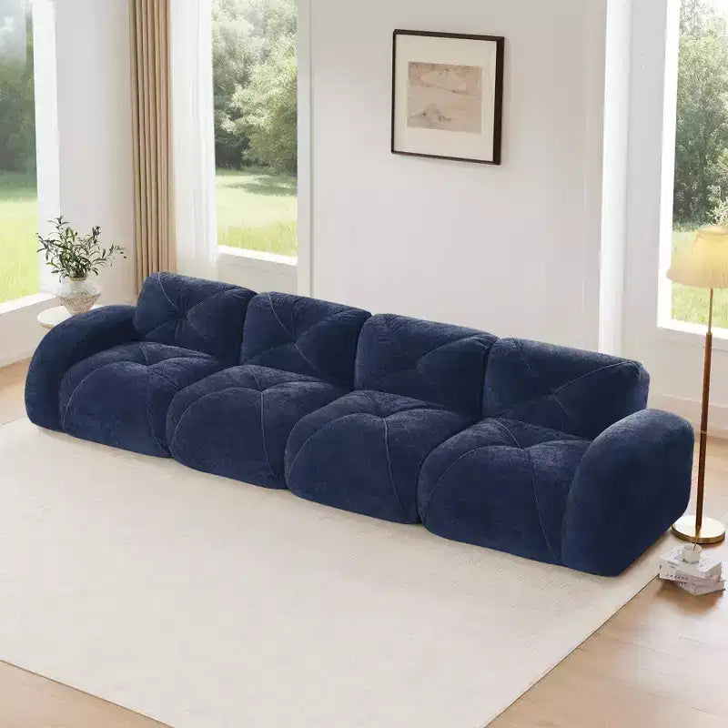 Clihome 140Tissu en Velours Doux,Canapé Désossé capitonné,Éponge Haute Densité 32D,Fond Design Ergonomique,Fond Antidérapant,Pour Salons