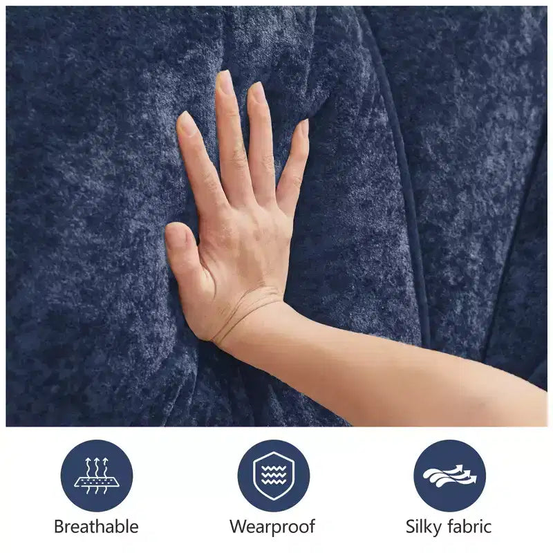 Clihome 140Tissu en Velours Doux,Canapé Désossé capitonné,Éponge Haute Densité 32D,Fond Design Ergonomique,Fond Antidérapant,Pour Salons