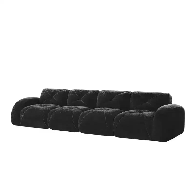 Clihome 140Tissu en Velours Doux,Canapé Désossé capitonné,Éponge Haute Densité 32D,Fond Design Ergonomique,Fond Antidérapant,Pour Salons