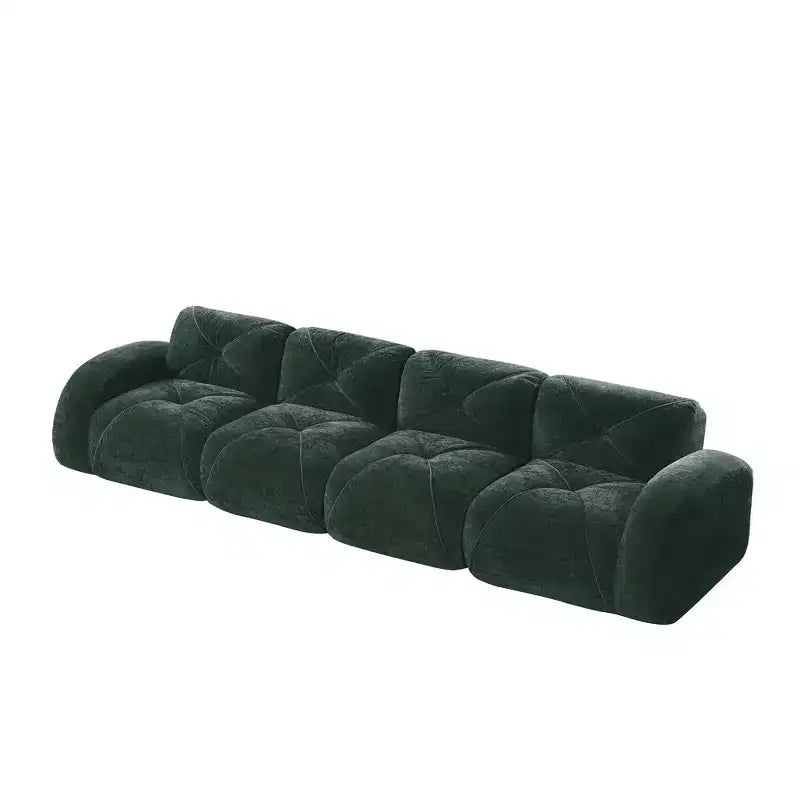 Clihome 140Tissu en Velours Doux,Canapé Désossé capitonné,Éponge Haute Densité 32D,Fond Design Ergonomique,Fond Antidérapant,Pour Salons