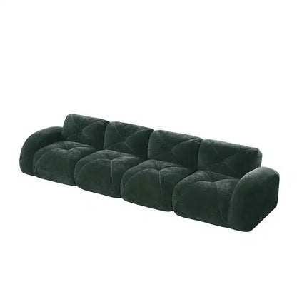 Clihome 140Tissu en Velours Doux,Canapé Désossé capitonné,Éponge Haute Densité 32D,Fond Design Ergonomique,Fond Antidérapant,Pour Salons