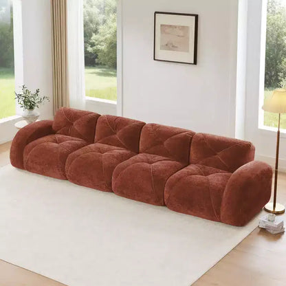 Clihome 140Tissu en Velours Doux,Canapé Désossé capitonné,Éponge Haute Densité 32D,Fond Design Ergonomique,Fond Antidérapant,Pour Salons
