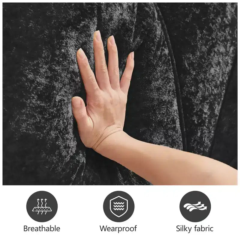 Clihome 140Tissu en Velours Doux,Canapé Désossé capitonné,Éponge Haute Densité 32D,Fond Design Ergonomique,Fond Antidérapant,Pour Salons