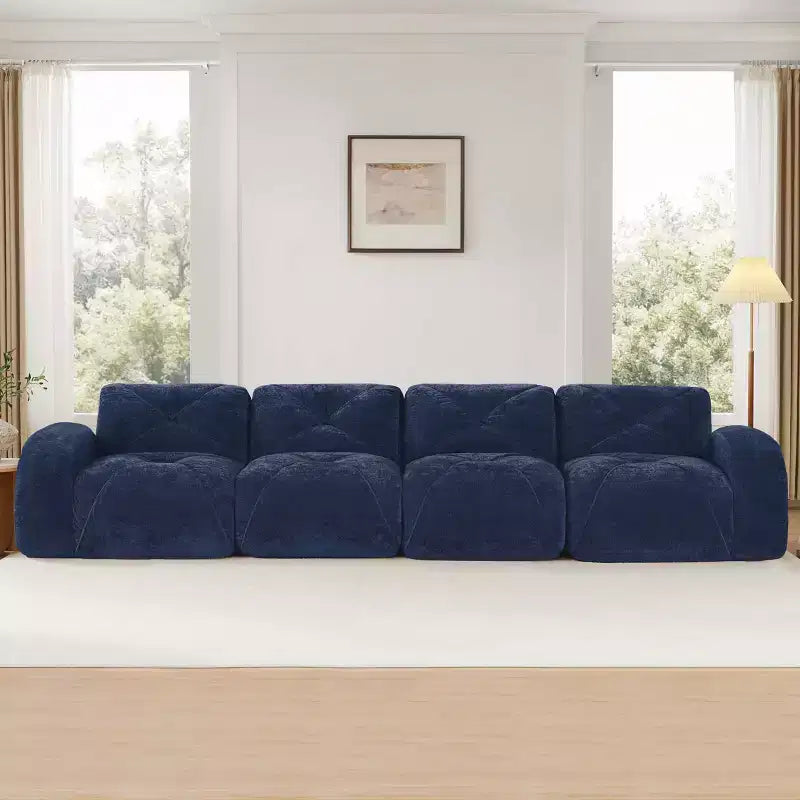 Clihome 140Tissu en Velours Doux,Canapé Désossé capitonné,Éponge Haute Densité 32D,Fond Design Ergonomique,Fond Antidérapant,Pour Salons