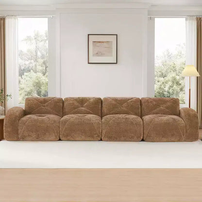 Clihome 140Tissu en Velours Doux,Canapé Désossé capitonné,Éponge Haute Densité 32D,Fond Design Ergonomique,Fond Antidérapant,Pour Salons