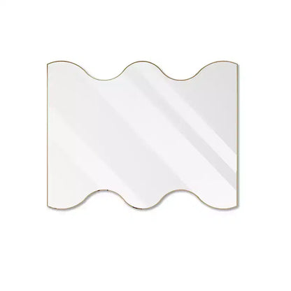 Miroir Moderne à Cadre Métallique - 30x35 Pouces, Design à Bord Courbé, Options de Montage Double - Idéal pour la Décoration du Salon et de l'Entrée