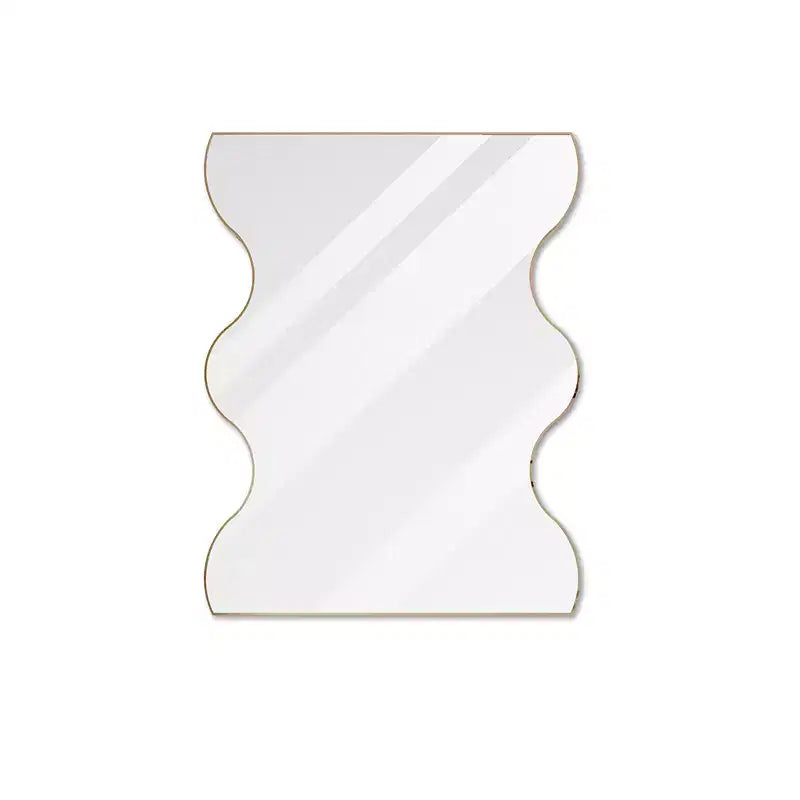 Miroir Moderne à Cadre Métallique - 30x35 Pouces, Design à Bord Courbé, Options de Montage Double - Idéal pour la Décoration du Salon et de l'Entrée