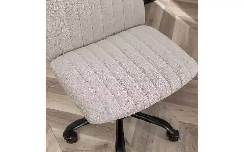 Chaise de bureau ergonomique pivotante à 360° TUYOHW, réglable en hauteur, en tissu, avec rembourrage en mousse épaisse et base métallique robuste