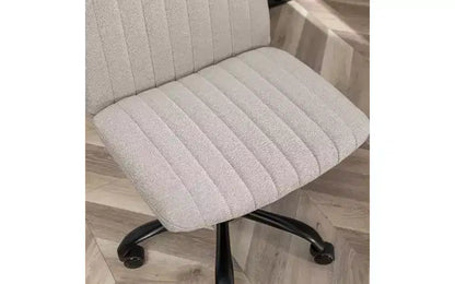 Chaise de bureau ergonomique pivotante à 360° TUYOHW, réglable en hauteur, en tissu, avec rembourrage en mousse épaisse et base métallique robuste