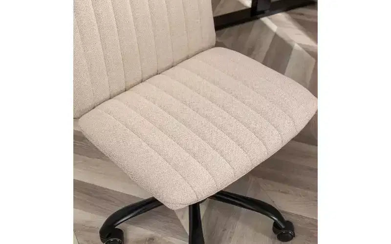 Chaise de bureau ergonomique pivotante à 360° TUYOHW, réglable en hauteur, en tissu, avec rembourrage en mousse épaisse et base métallique robuste