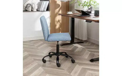 Chaise de bureau ergonomique pivotante à 360° TUYOHW, réglable en hauteur, en tissu, avec rembourrage en mousse épaisse et base métallique robuste