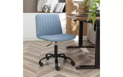 Chaise de bureau ergonomique pivotante à 360° TUYOHW, réglable en hauteur, en tissu, avec rembourrage en mousse épaisse et base métallique robuste