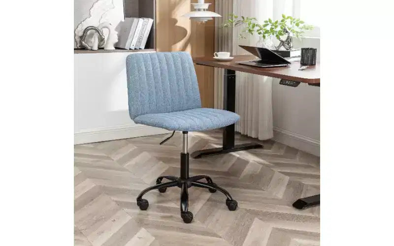 Chaise de bureau ergonomique pivotante à 360° TUYOHW, réglable en hauteur, en tissu, avec rembourrage en mousse épaisse et base métallique robuste
